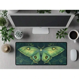 Bks XL Desk Mat Mouse Pad, Mystical Green Witchy Design, Dark Cottagecore Fairy Grunge Style, Anti-Slip Rubber Base for Gaming and Office Bks XL Desk Mat Mouse Pad, Mystical Green Witchy Design, Dark Cottagecore Fairy Grunge Style, Anti-Slip Rubber Base for Gaming and Office