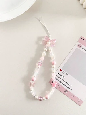 Bks Pink Ethereal Phone Lanyard With Bow Cute Fairy Style Compatible With Android Most Smartphones Gift For Mother Family Friends Bks Pink Ethereal Phone Lanyard With Bow Cute Fairy Style Compatible With Android Most Smartphones Gift For Mother Family Friends