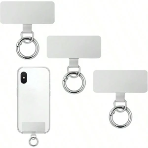 Bks 3PCS Stainless Steel Phone Lanyard Pads with Spring Rings Universal Metal Tether Tabs for Most Full Coverage Cases Bks 3PCS Stainless Steel Phone Lanyard Pads with Spring Rings Universal Metal Tether Tabs for Most Full Coverage Cases