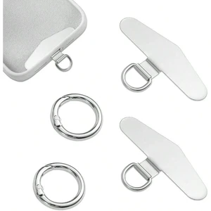 Bks 2pcs Stainless Steel Phone Lanyard Patch Tether Tags with Spring Rings Silver Cell Phone Strap Accessories Bks 2pcs Stainless Steel Phone Lanyard Patch Tether Tags with Spring Rings Silver Cell Phone Strap Accessories