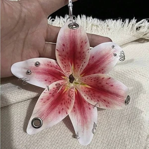 Bks Pink Lily Flower Phone Lanyard Keychain with White Stamens, Hands-Free Bag Charm for Smartphones Tablets and Keys Bks Pink Lily Flower Phone Lanyard Keychain with White Stamens, Hands-Free Bag Charm for Smartphones Tablets and Keys