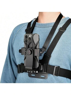 Bks Universal Chest Harness Mount With Shockproof Rope For Action Cameras And Smartphones Adjustable Strap For Cycling Running Bks Universal Chest Harness Mount With Shockproof Rope For Action Cameras And Smartphones Adjustable Strap For Cycling Running