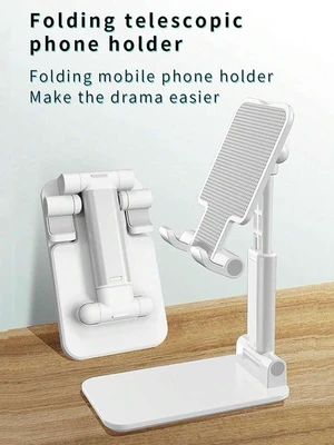 Bks White Mini Foldable Phone Stand High Quality Flexible Device Holder Adjustable Height Angle Desktop Travel Accessory Bks White Mini Foldable Phone Stand High Quality Flexible Device Holder Adjustable Height Angle Desktop Travel Accessory