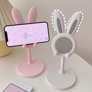 Bks 2Pcs Adjustable Desktop Phone Holder Stand with Bunny Ears Design for iPhone Android Devices Bks 2Pcs Adjustable Desktop Phone Holder Stand with Bunny Ears Design for iPhone Android Devices