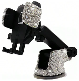 Bks Shiny Crystal Rhinestone Car Phone Mount Holder Stand For Women Girls Windshield Dashboard Compatible With Most Cellphones White Bks Shiny Crystal Rhinestone Car Phone Mount Holder Stand For Women Girls Windshield Dashboard Compatible With Most Cellphones White