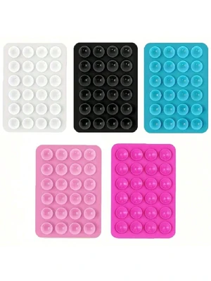 Bks 5pcs Silicone Grip Phone Handle With 24 Mini Suction Cups Sticky Holder For Selfie Video Shower Wall Mount Compatible iPhone Android Bks 5pcs Silicone Grip Phone Handle With 24 Mini Suction Cups Sticky Holder For Selfie Video Shower Wall Mount Compatible iPhone Android