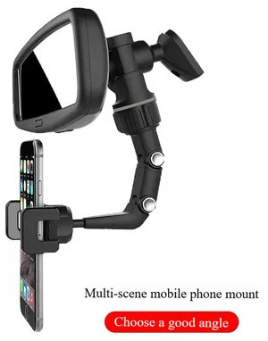 Bks Rearview Mirror Car Phone Holder Non-Blocking Stand for Backseat Video Kitchen Desk One Size Dark Grey Bks Rearview Mirror Car Phone Holder Non-Blocking Stand for Backseat Video Kitchen Desk One Size Dark Grey