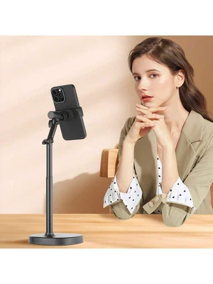 Bks Universal Mobile Phone Holder, 360 Rotating Flexible Arm, Heavy-Duty ABS Base, Desktop Stand for Live Streaming Video Recording Compatible with iPhone Android Bks Universal Mobile Phone Holder, 360 Rotating Flexible Arm, Heavy-Duty ABS Base, Desktop Stand for Live Streaming Video Recording Compatible with iPhone Android