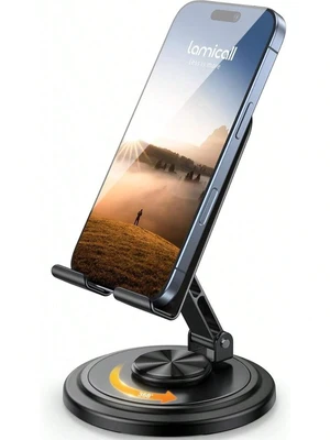 Bks Cell Phone Stand For Desk - 360 Rotation Sturdy Adjustable Desktop Holder Foldable Mobile Stand Office Accessories Compatible With iPhone Galaxy Bks Cell Phone Stand For Desk - 360 Rotation Sturdy Adjustable Desktop Holder Foldable Mobile Stand Office Accessories Compatible With iPhone Galaxy