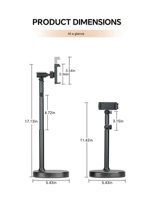 Bks Adjustable Cantilever Articulated Arm Mobile Phone Stand Universal 360 Rotating Flexible Heavy-Duty ABS Base Desktop Holder For Live Streaming Video Recording Compatible With iPhone Android Bks Adjustable Cantilever Articulated Arm Mobile Phone Stand Universal 360 Rotating Flexible Heavy-Duty ABS Base Desktop Holder For Live Streaming Video Recording Compatible With iPhone Android