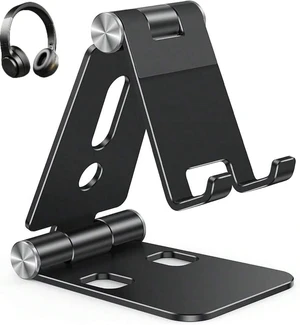 Bks Foldable Aluminum Cell Phone Stand, Adjustable Desktop Holder Compatible With iPhone 14/13/12/11 Pro Max Galaxy iPad Small Tablets Black Bks Foldable Aluminum Cell Phone Stand, Adjustable Desktop Holder Compatible With iPhone 14/13/12/11 Pro Max Galaxy iPad Small Tablets Black