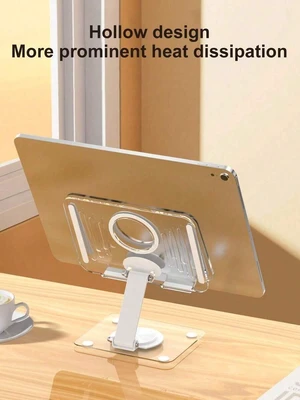 Bks Adjustable Rotatable Stand 360° Dual Folding Desktop Holder Cradle Dock for Tablets Phones Switch Thick Stable Base Home Office Bks Adjustable Rotatable Stand 360° Dual Folding Desktop Holder Cradle Dock for Tablets Phones Switch Thick Stable Base Home Office