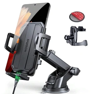 Bks 3 in 1 Car Phone Holder Mount Strong Suction 360 Adjustable Cell Phone Stand for iPhone and More Smartphones Bks 3 in 1 Car Phone Holder Mount Strong Suction 360 Adjustable Cell Phone Stand for iPhone and More Smartphones