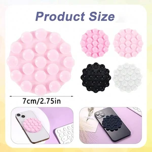 Bks 1-Pack Silicone Suction Cup Adhesive Handle For Mobile Phones, Magnetic Phone Holder, Multi-Functional Sticky Stand Compatible With iPhone Android Bks 1-Pack Silicone Suction Cup Adhesive Handle For Mobile Phones, Magnetic Phone Holder, Multi-Functional Sticky Stand Compatible With iPhone Android