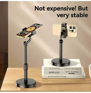 Bks Adjustable Mobile Phone Live Broadcast Stand Portable Desktop Camera Holder Weighted Base Universal for iPhone Android Bks Adjustable Mobile Phone Live Broadcast Stand Portable Desktop Camera Holder Weighted Base Universal for iPhone Android