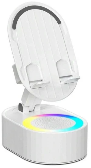 Bks 5-in-1 Cell Phone Stand With Induction Charging Bluetooth Speaker Colorful Ambient Light Power Bank 3000mAh Non-Slip Base Bks 5-in-1 Cell Phone Stand With Induction Charging Bluetooth Speaker Colorful Ambient Light Power Bank 3000mAh Non-Slip Base