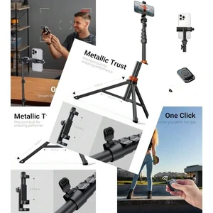 Bks 66 Inch Phone Tripod with Remote and Stand, Extendable Cell Phone Holder for Video Recording, Aluminum Monopod for iPhone Android Bks 66 Inch Phone Tripod with Remote and Stand, Extendable Cell Phone Holder for Video Recording, Aluminum Monopod for iPhone Android