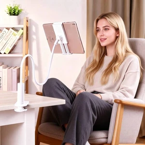 Bks Upgraded Thick Bedside Tablet & Phone Holder, 360° Rotating Long Arm Stand for Online Classes Live Streaming Bks Upgraded Thick Bedside Tablet & Phone Holder, 360° Rotating Long Arm Stand for Online Classes Live Streaming