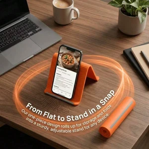 Bks Foldable Silicone Phone Stand, Multi-Functional Desktop Holder for Office and Travel, Anti-Slip Car Mount, Minimalist Design Bks Foldable Silicone Phone Stand, Multi-Functional Desktop Holder for Office and Travel, Anti-Slip Car Mount, Minimalist Design