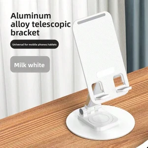 Bks Metal Desktop Phone Stand 360 Degree Rotating Adjustable Folding Lazy Tablet Holder for Live Streaming Bks Metal Desktop Phone Stand 360 Degree Rotating Adjustable Folding Lazy Tablet Holder for Live Streaming