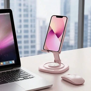 Bks Adjustable Rotating Desk Phone Holder 360 Multi-Angle Foldable Stable Non-Slip Weighted Round Base For Office Streaming Live Broadcast Online Class Mother's Day Gift Birthday Bks Adjustable Rotating Desk Phone Holder 360 Multi-Angle Foldable Stable Non-Slip Weighted Round Base For Office Streaming Live Broadcast Online Class Mother's Day Gift Birthday