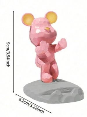 Bks Cartoon Bear Shaped Phone Stand for Mobile Phones and Tablets, Desktop Mount Holder for Office Bedroom Study Gifts Bks Cartoon Bear Shaped Phone Stand for Mobile Phones and Tablets, Desktop Mount Holder for Office Bedroom Study Gifts