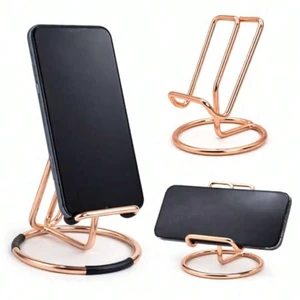 Bks Metal Desktop Cell Phone Stand Rose Gold Holder for iPhone Switch Android Tablet Desk Display Bks Metal Desktop Cell Phone Stand Rose Gold Holder for iPhone Switch Android Tablet Desk Display