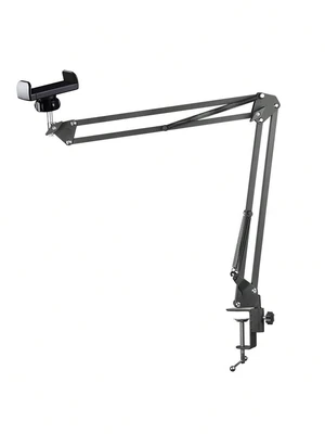 Bks Adjustable Slouchy Arm Phone Holder Foldable Metal Clamp Mount For Smartphone Tablet Bedside Desk Stand Compatible With iPhone Android 360 Degree Rotating Strong Load-Bearing Bks Adjustable Slouchy Arm Phone Holder Foldable Metal Clamp Mount For Smartphone Tablet Bedside Desk Stand Compatible With iPhone Android 360 Degree Rotating Strong Load-Bearing
