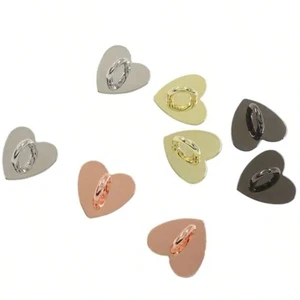 Bks 8 Pcs Heart Phone Charm Hook Metal Finger Ring Holder With Adhesive Tape For DIY Phone Case Tablet Pad Bks 8 Pcs Heart Phone Charm Hook Metal Finger Ring Holder With Adhesive Tape For DIY Phone Case Tablet Pad