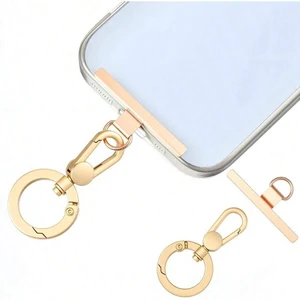 Bks 2Pcs Gold Stainless Steel Phone Lanyard Tabs 360 Rotatable Universal Cell Strap Attachment Bks 2Pcs Gold Stainless Steel Phone Lanyard Tabs 360 Rotatable Universal Cell Strap Attachment