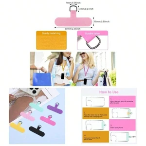 Bks 12 Pack Universal Phone Tether Tabs, Adhesive-Free Lanyard Patches for Cell Phones, 6 Assorted Colors Bks 12 Pack Universal Phone Tether Tabs, Adhesive-Free Lanyard Patches for Cell Phones, 6 Assorted Colors