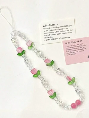 Bks Crystal Tulip Flower Phone Lanyard for Mobile Accessories Birthday Gift Halloween Lady Bks Crystal Tulip Flower Phone Lanyard for Mobile Accessories Birthday Gift Halloween Lady