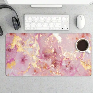 Bks Pink Gold Marble XL Extended Desk Mat 11.81x27.56in, Gaming Mouse Pad & Laptop Keyboard Mat, Functional Office Desk Accessory Bks Pink Gold Marble XL Extended Desk Mat 11.81x27.56in, Gaming Mouse Pad & Laptop Keyboard Mat, Functional Office Desk Accessory