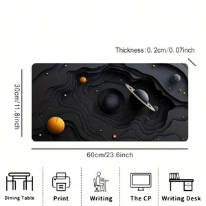 Bks Large Galaxy Space Planet Gaming Mouse Pad Non-Slip Rubber Base for Office Keyboard E-Sports Desktop Surface Bks Large Galaxy Space Planet Gaming Mouse Pad Non-Slip Rubber Base for Office Keyboard E-Sports Desktop Surface