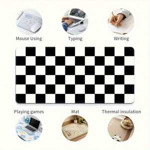Bks 60x35cmx3mm Oversized Gaming Mouse Pad Large Black White Checkered Non-Slip Rubber Base Washable Desk Mat For PC Keyboard Mouse Bks 60x35cmx3mm Oversized Gaming Mouse Pad Large Black White Checkered Non-Slip Rubber Base Washable Desk Mat For PC Keyboard Mouse