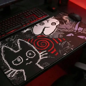 Bks XL Dark Punk Anime Mousepad Neon Grunge Desk Pad Soft Fabric Anti-Slip Rubber Base for PC Gaming Setup Bks XL Dark Punk Anime Mousepad Neon Grunge Desk Pad Soft Fabric Anti-Slip Rubber Base for PC Gaming Setup