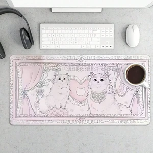 Bks Pink Cat Princess Mouse Pad 11.81x27.56 In, Extended Desk Mat Large Gaming Mouse Pad, Non-Slip Base For Office & Gaming Setup Bks Pink Cat Princess Mouse Pad 11.81x27.56 In, Extended Desk Mat Large Gaming Mouse Pad, Non-Slip Base For Office & Gaming Setup