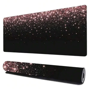 Bks Rose Gold Glitter Gaming Mouse Pad XXL Large Desk Mat With Stitched Edges Waterproof Non-Slip For Laptop Keyboard Computer Bks Rose Gold Glitter Gaming Mouse Pad XXL Large Desk Mat With Stitched Edges Waterproof Non-Slip For Laptop Keyboard Computer