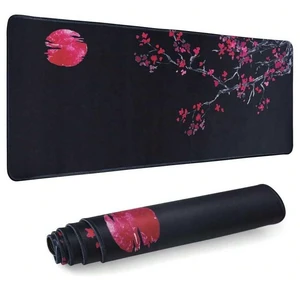 Bks Large Gaming Mouse Pad, Big Desk Mat For Keyboard And Mouse, Full Desk Pad For Office Computer Laptop PC, Long Mouse Mat For Desk, Black Cherry Blossom,Portable Aesthetic Non Slip Waterproof Prett Bks Large Gaming Mouse Pad, Big Desk Mat For Keyboard And Mouse, Full Desk Pad For Office Computer Laptop PC, Long Mouse Mat For Desk, Black Cherry Blossom,Portable Aesthetic Non Slip Waterproof Prett