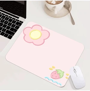 Bks Pink Strawberry Square Mouse Pad, Cute Compact Desktop Wireless Mouse Pad, Edged Non-Slip PU Material Gaming Mouse Pad, Suitable For Computer Laptop Home Office Decor Bks Pink Strawberry Square Mouse Pad, Cute Compact Desktop Wireless Mouse Pad, Edged Non-Slip PU Material Gaming Mouse Pad, Suitable For Computer Laptop Home Office Decor