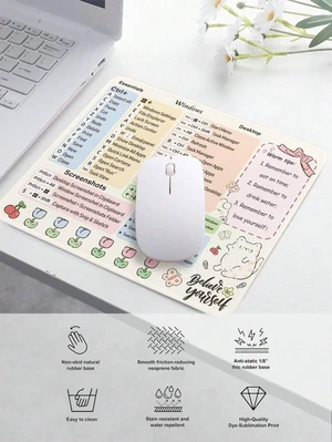 Bks Thick Waterproof Mouse Pad with Windows Shortcut Keys Function One Size Multicolor pc Bks Thick Waterproof Mouse Pad with Windows Shortcut Keys Function One Size Multicolor pc