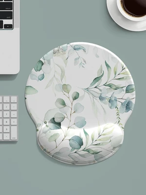 Bks Leaf Print Mouse Pad With Wrist Rest Ergonomic Support for PC Laptop Gaming Bks Leaf Print Mouse Pad With Wrist Rest Ergonomic Support for PC Laptop Gaming