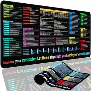 Bks XL Excel Cheat Sheet Desk Pad Mat 11.8x31.5in Comprehensive Formulas Keyboard Shortcuts Reference Mouse Pad Waterproof Surface NonSlip Base For Office Productivity And Gaming Efficiency Bks XL Excel Cheat Sheet Desk Pad Mat 11.8x31.5in Comprehensive Formulas Keyboard Shortcuts Reference Mouse Pad Waterproof Surface NonSlip Base For Office Productivity And Gaming Efficiency