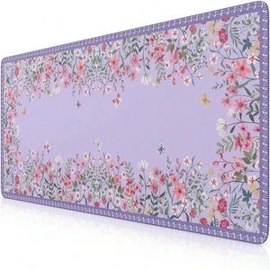 Bks Large Floral Desk Mat For Keyboard And Mouse, Anti-Slip Computer Pad For Home Office Gaming (Purple) Bks Large Floral Desk Mat For Keyboard And Mouse, Anti-Slip Computer Pad For Home Office Gaming (Purple)