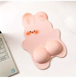 Bks Ergonomic Rabbit Mouse Pad Gel Wrist Support Anti-Slip Base Smooth Surface for Office Gaming Laptops Desktops Bks Ergonomic Rabbit Mouse Pad Gel Wrist Support Anti-Slip Base Smooth Surface for Office Gaming Laptops Desktops