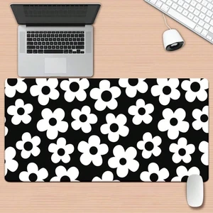 Bks Large XXL Gaming Mouse Pad Desk Mat Black White Floral Non-Slip Extended Keyboard Surface Smooth Texture for PC Office Setup Bks Large XXL Gaming Mouse Pad Desk Mat Black White Floral Non-Slip Extended Keyboard Surface Smooth Texture for PC Office Setup