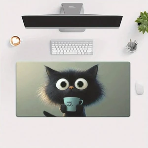 Bks Black Cat Pattern Desk Mat, XXL Mouse Pad for Gaming Keyboard, Office Computer Gamer Desk Mat, Rubber Non-Slip Base Bks Black Cat Pattern Desk Mat, XXL Mouse Pad for Gaming Keyboard, Office Computer Gamer Desk Mat, Rubber Non-Slip Base