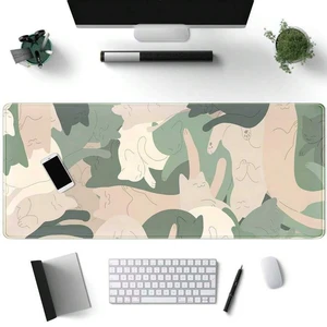 Bks Large Cat Desk Mat Mouse Pad Stitched Edges for Laptop Gaming Keyboard Office Decor Green Bks Large Cat Desk Mat Mouse Pad Stitched Edges for Laptop Gaming Keyboard Office Decor Green
