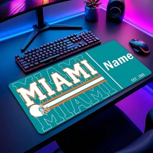 Bks 60cm x 35cm Miami Football Themed Mouse Pad Non-Slip Rubber Desk Mat High-Quality Printing for Gamers Home Office Bks 60cm x 35cm Miami Football Themed Mouse Pad Non-Slip Rubber Desk Mat High-Quality Printing for Gamers Home Office