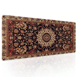 Bks Vintage Rug Gaming Mouse Pad XL Dark Brown Retro Carpet Aesthetic Extended Large Mat Non-Slip Rubber Base Stitched Edge Flower Keyboard Playmat For Computer Bks Vintage Rug Gaming Mouse Pad XL Dark Brown Retro Carpet Aesthetic Extended Large Mat Non-Slip Rubber Base Stitched Edge Flower Keyboard Playmat For Computer